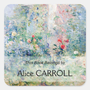 Pegatina Cuadrada Berthe Morisot - El jardín en Bougival