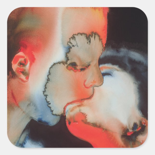 Pegatina Cuadrada Besada de Clausura 1988 (Anverso)