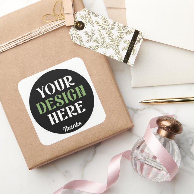 Pegatina Cuadrada beso hershey®'s personalizado, único, elegante y m (Regalar)