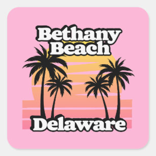 Pegatina Cuadrada Bethany Beach Delaware