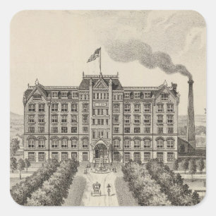 Pegatina Cuadrada Bethany College, Lindsborg, Kansas