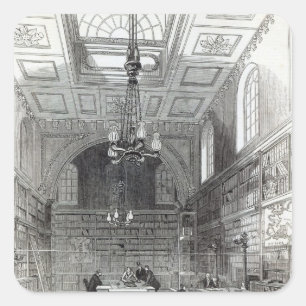 Pegatina Cuadrada Biblioteca de la Cámara de los Lores