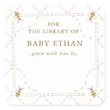 Biblioteca de libros para Baby Shower de Abeja de 