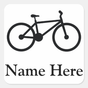 Pegatina Cuadrada Bicicleta