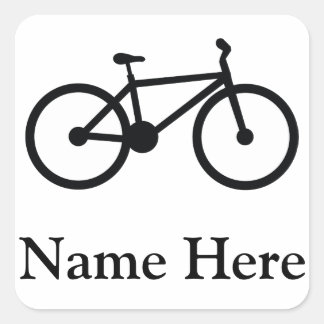 Pegatina Cuadrada Bicicleta