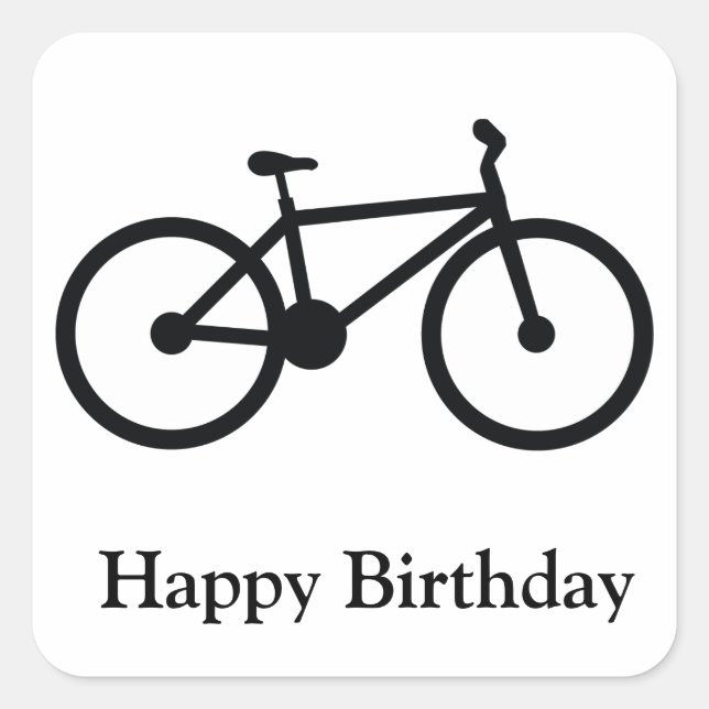 Pegatina Cuadrada Bicicleta (Anverso)