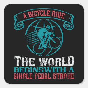 Pegatina Cuadrada Bicicleta - Amante de la bicicleta
