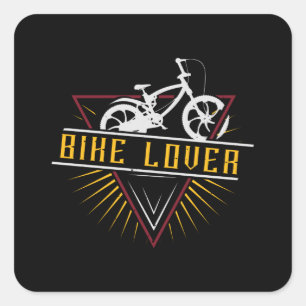 Pegatina Cuadrada Bicicleta - Amante de la bicicleta