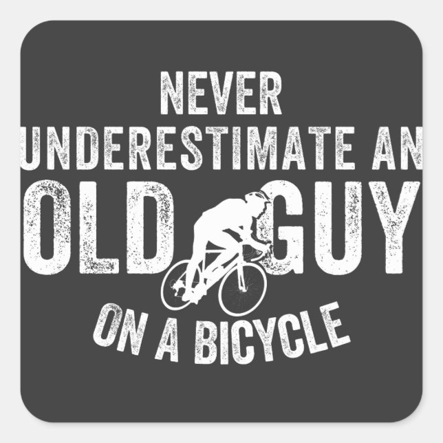 Pegatina Cuadrada bicicleta de montaña, ciclismo de montaña, mtb, im (Anverso)