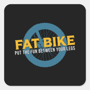 Pegatina Cuadrada Bicicleta Grasa entre tus piernas Biker Retro