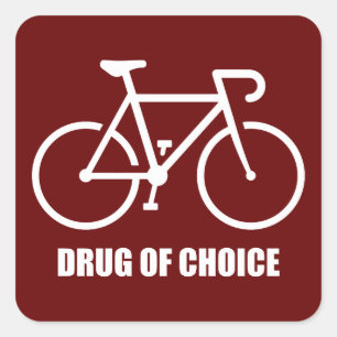 Pegatina Cuadrada Bicicleta, Medicamento De Elección
