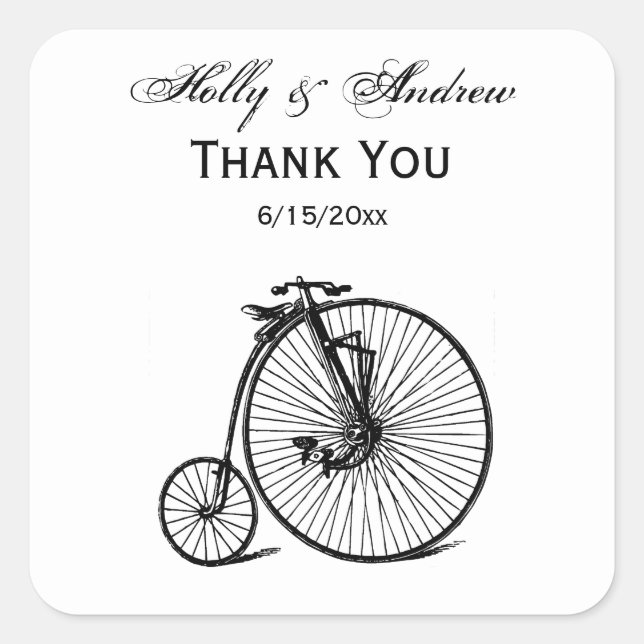Pegatina Cuadrada Bicicleta para bicicletas de avituallamiento Vinta (Anverso)