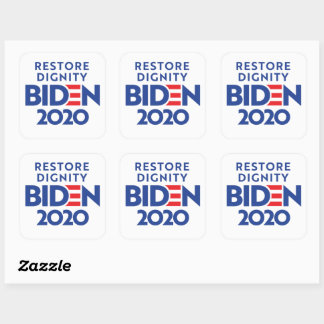 Pegatina Cuadrada BIDEN 2020 - Restauración de la dignidad