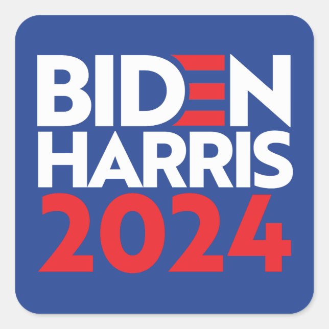 Pegatina Cuadrada Biden Harris 2024 (Anverso)