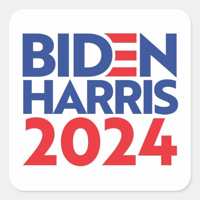 PEGATINA CUADRADA BIDEN HARRIS 2024 (Anverso)