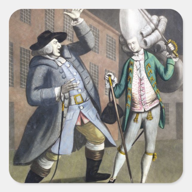 Pegatina Cuadrada ¡Bien! ¿Es este mi hijo Tom, de un original dr (Anverso)