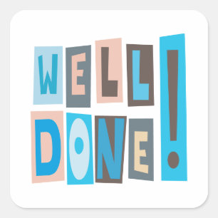 Pegatina Cuadrada Bien hecho