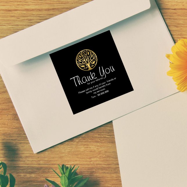 Pegatina Cuadrada Bienes Raíces Gracias Business Square Sti (Subido por el creador)