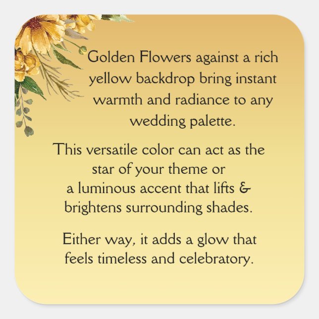 Pegatina Cuadrada Bienvenida (Anverso)