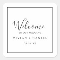 Bienvenida Boda minimalista