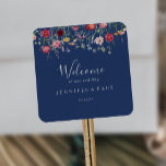 Pegatina Cuadrada Bienvenida el Boda de Flor Silvestre Boho Multicol<br><div class="desc">Este pegatina cuadrado de bienvenida, boda de flores silvestres de colores vivos, es perfecto para un boda rústico. El diseño se compone de una variedad multicolor de flores rosadas, rubíes, violetas, violetas, amarillas, blancas, violetas, rojas y borgoñas. Estas etiquetas son perfectas para los bolsos de bienvenida de los huéspedes del...</div>