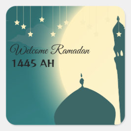 Pegatina Cuadrada Bienvenido Ramadán