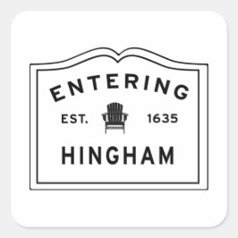 Pegatina Cuadrada Bienvenidos a las MAMÁES de Hingham