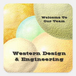 Pegatina Cuadrada Bienvenidos A Nuestra Apreciación De Empleados De 