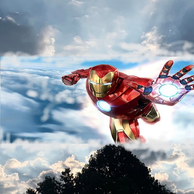 PEGATINA CUADRADA BIENVENIDOS A POTOMAC SR. CLASE ESCOLAR ALTA DE "1 (Have no fear!  Iron Man is Here!)