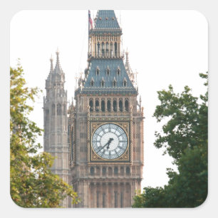 Pegatina Cuadrada Big Ben London Inglaterra