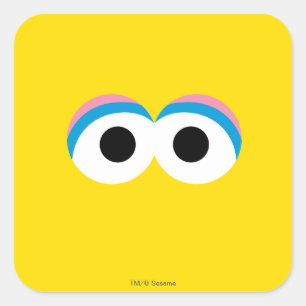 Pegatina Cuadrada Big Bird Big Face