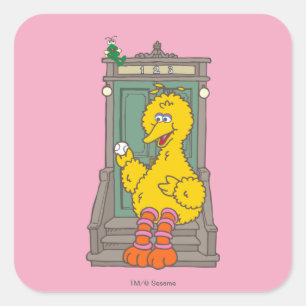 Pegatina Cuadrada Big Bird Vintage