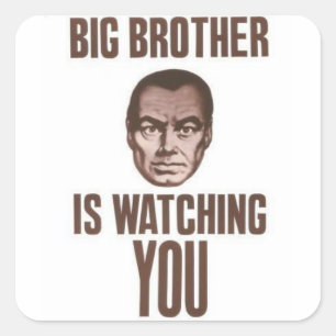 PEGATINA CUADRADA BIG BROTHER