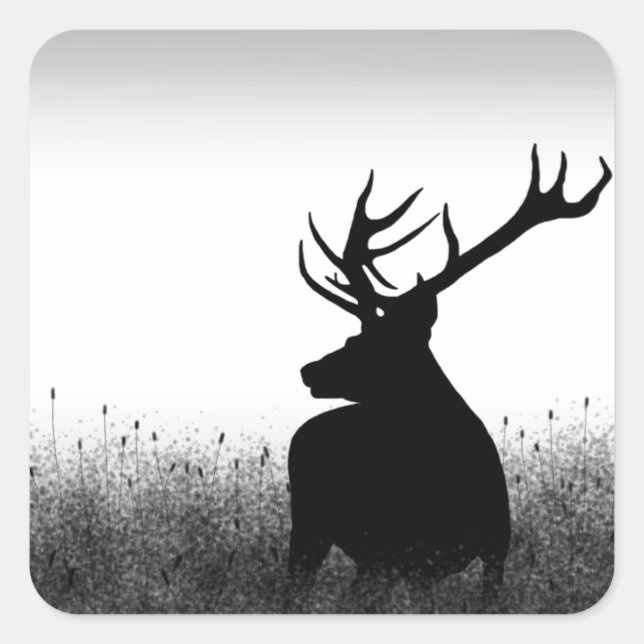 Pegatina Cuadrada Big Buck (Anverso)