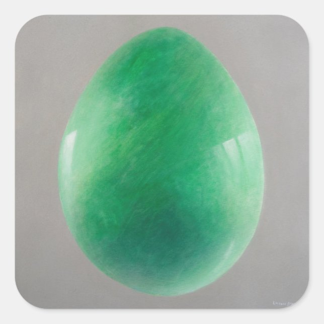 Pegatina Cuadrada Big Jade Egg (Anverso)