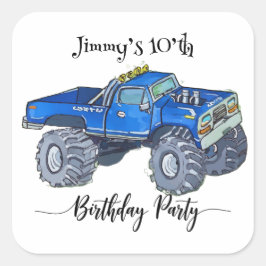 Pegatina Cuadrada Big pickup truck