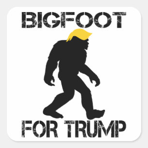 Pegatina Cuadrada Bigfoot Para Trump Elecciones 2024 