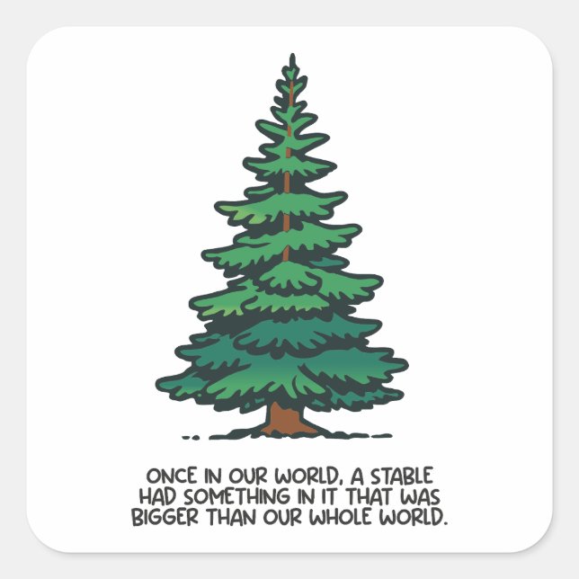 Pegatina Cuadrada Bigger than our whole world 2 (Anverso)