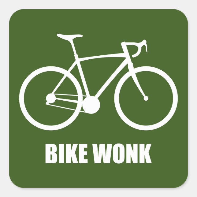 Pegatina Cuadrada Bike Wonk (Anverso)