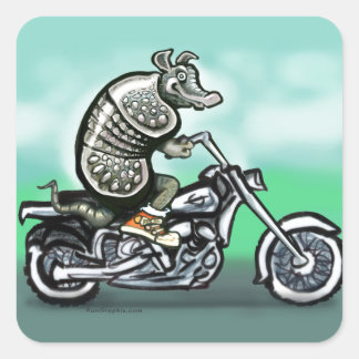 Pegatina Cuadrada Biker Club Dillo