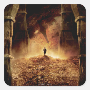 Pegatina Cuadrada BILBO BAGGINS™ en el ojo de SMAUG™