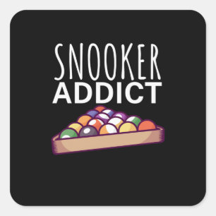 Pegatina Cuadrada Billiards Player   Snooker Addict