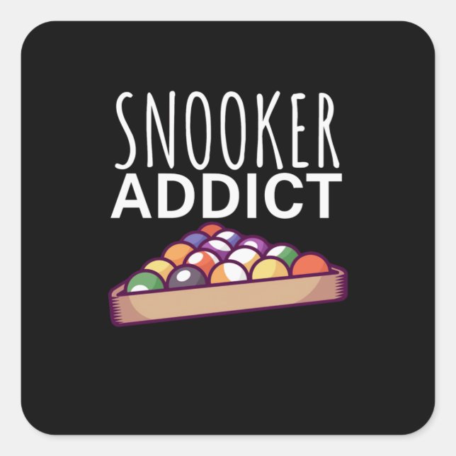 Pegatina Cuadrada Billiards Player | Snooker Addict (Anverso)