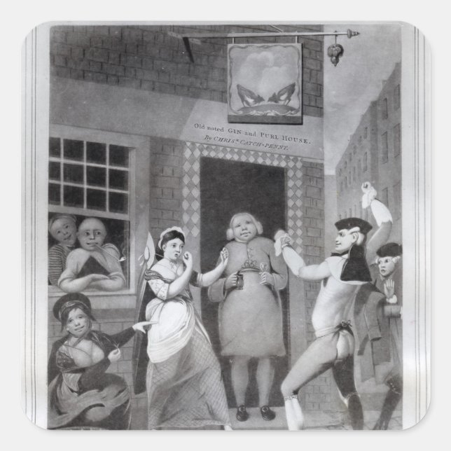 Pegatina Cuadrada Billingsgate Triumphant (Anverso)