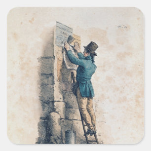 Pegatina Cuadrada Billposter