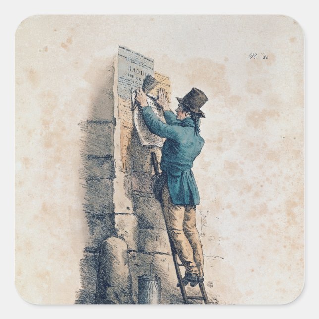 Pegatina Cuadrada Billposter (Anverso)