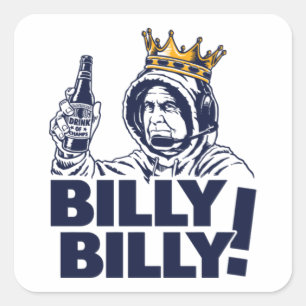 Pegatina Cuadrada ¡Billy Billy! Doble