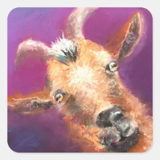 Pegatina Cuadrada Billy Goat Eyes