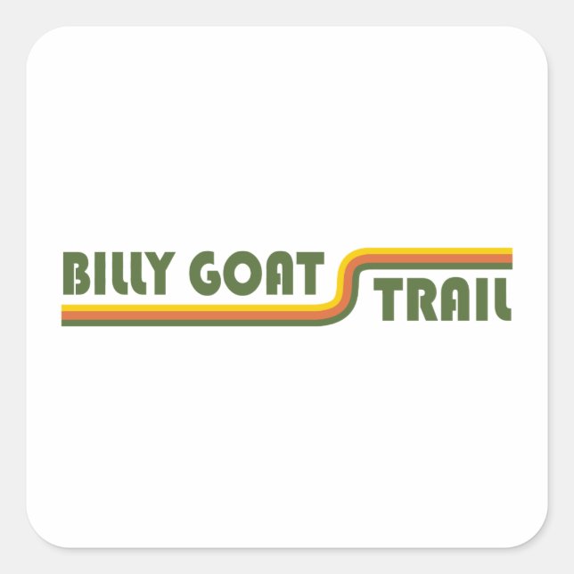 Pegatina Cuadrada Billy Goat Trail Maryland (Anverso)