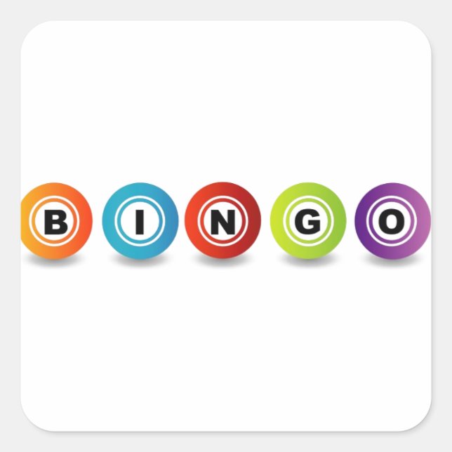 Pegatina Cuadrada Bingo (Anverso)